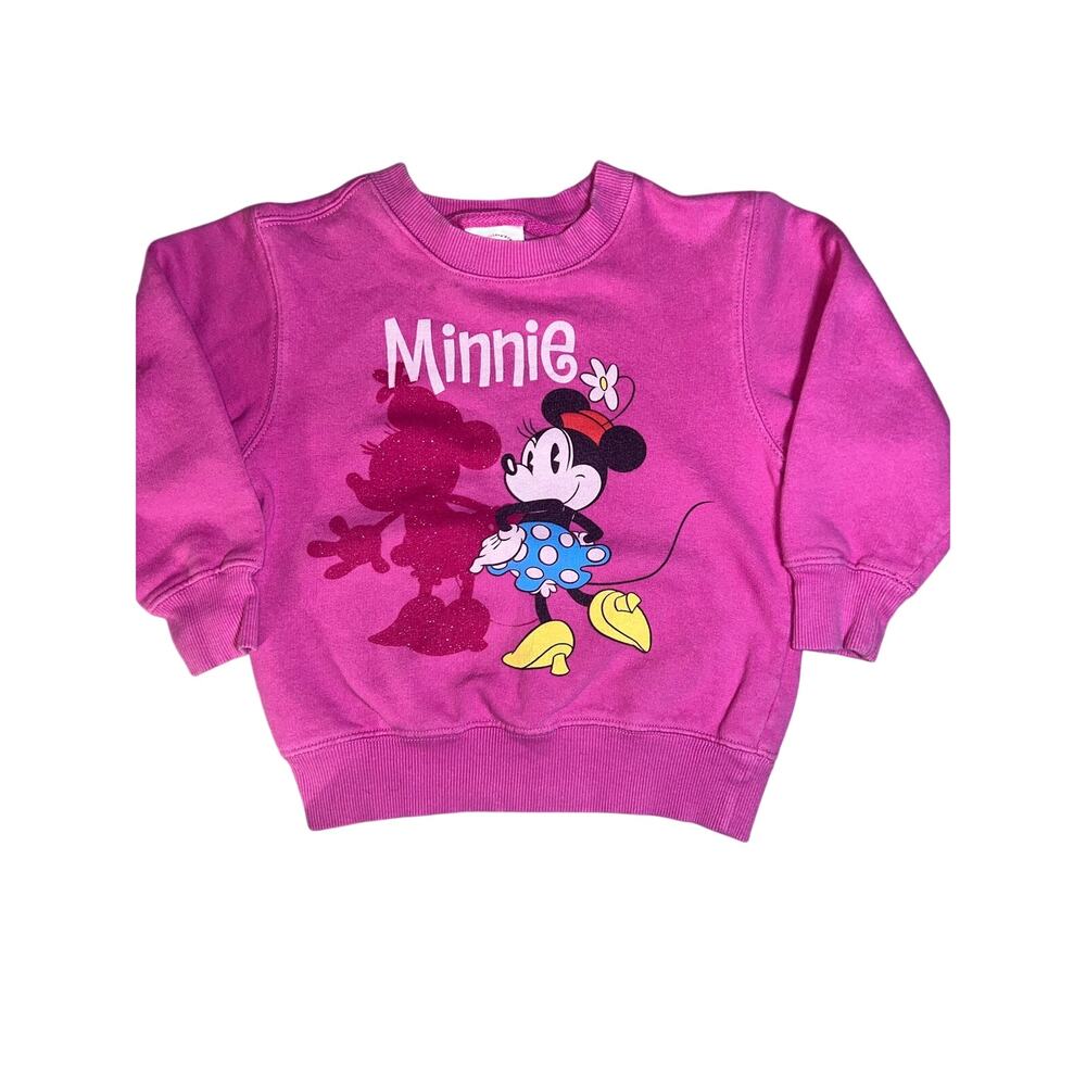 Vintage Disney store retro Minnie Mouse pink sweatshirt girls size 4